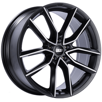 BBS XA Series 5x114.3 18x8.5" +45mm Offset Black Diamond-Cut Wheels