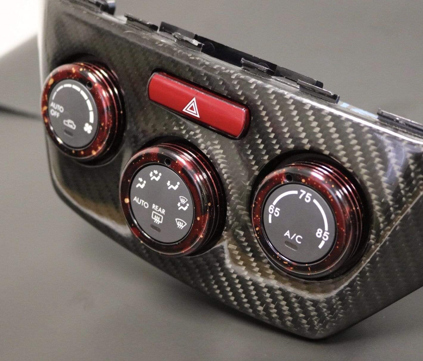Billetworkz Climate Control Knobs Red Cosmic Space WRX/STI 2008-2014