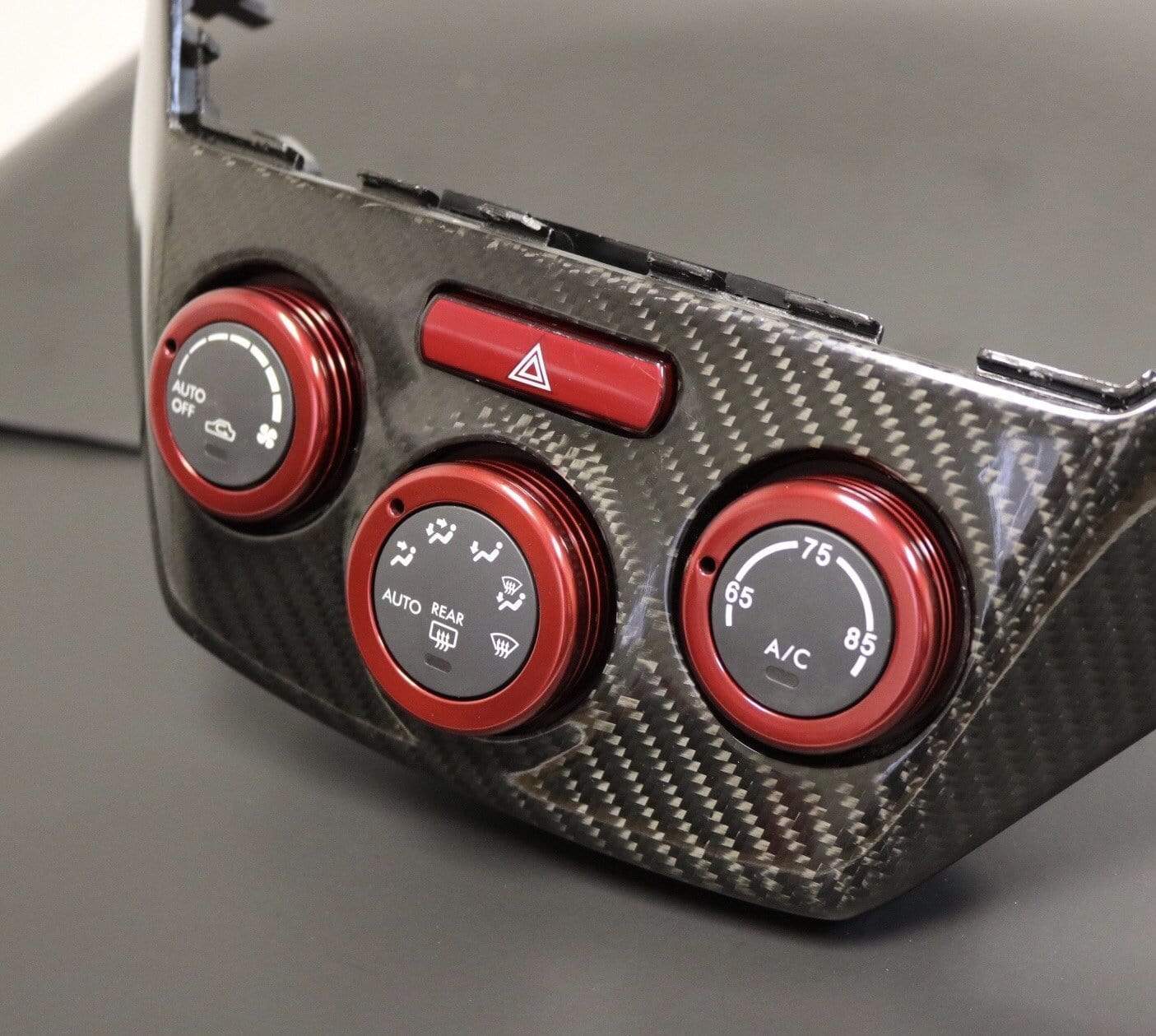 Billetworkz Climate Control Knobs Red WRX/STI 2008-2014