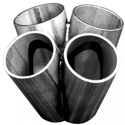 Blox Racing Small Welded Merge Collector, 3" Length, 1.7"ID, 0.1" Wall, T304 Stainless - Universal