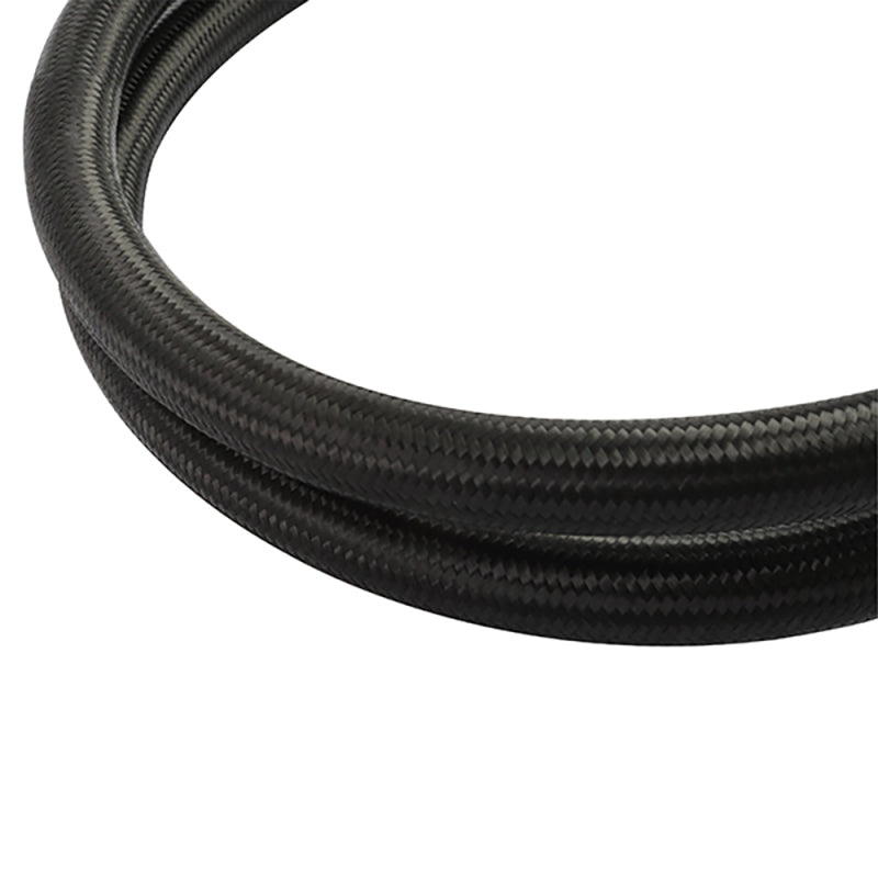 Mishimoto 15Ft Stainless Steel Braided Hose w/ 6AN Fittings Black Universal | MMSBH-06180-CB