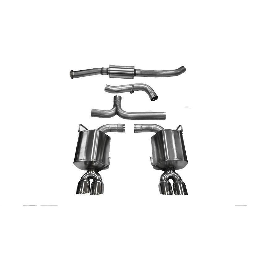Corsa Polished Sport Cat Back Exhaust Subaru STI 2011-2014 / WRX 2008-2014 Sedan Manual | 14863