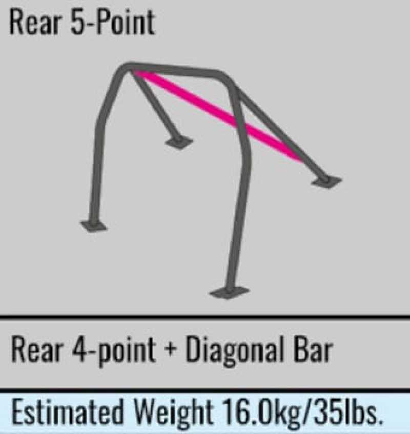 Cusco Safety 21 5PT 2 - Passenger Black Steel Roll Cage 18+ Honda Civic Type - R/17+ 5 - Door Hatch | LHD - JDMuscleNon - Categorizedcus3C3 270 D20LHD