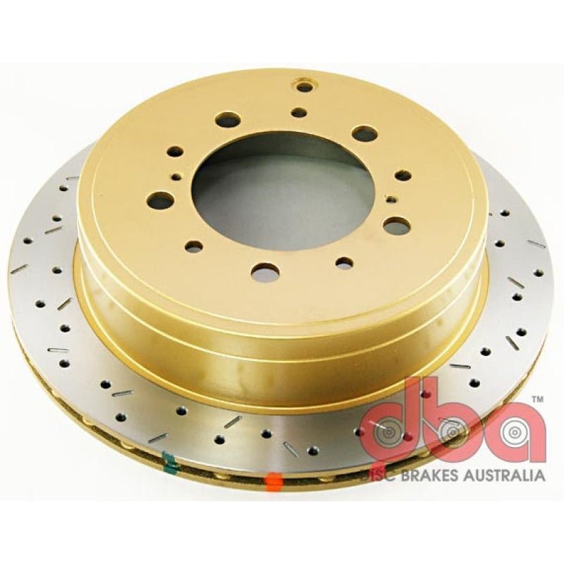 DBA 07+ Toyota LandCruiser 200 Series Rear Drilled and Slotted 4000 Series Rotor | 42723XS - JDMuscleBrake Rotorsdba42723XS