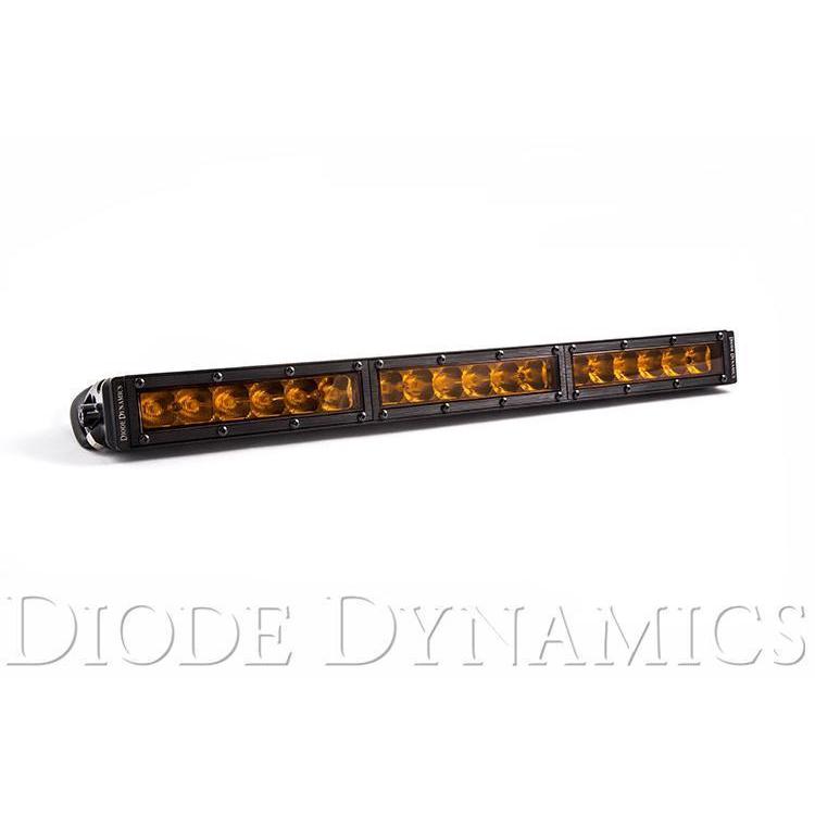 Diode Dynamics 18 Inch LED Light Bar Single Row Straight Amber Driving Each Stage Series