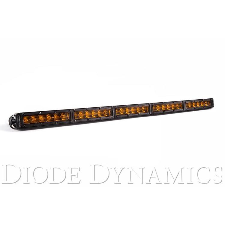 Diode Dynamics 30 Inch LED Light Bar Single Row Straight Amber Driving Each Stage Series