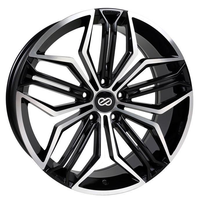 Enkei CUV 17x7.5 +45mm 5x108 72.6 - Black Mach | 495-775-3145BKM