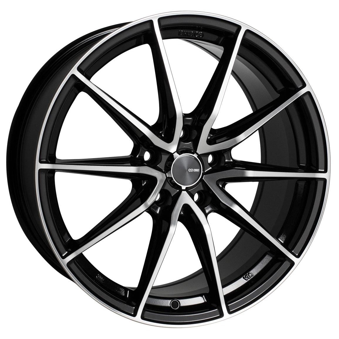 Enkei DRACO 17x7.5 +45mm 5x100 72.6 - Black Mach | 509-775-8045BKM