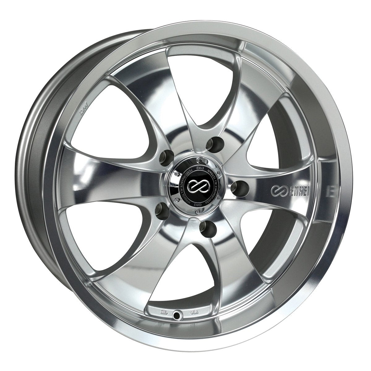 Enkei M6 18x8.5 +10mm 6x139.7 108.5 - Silver Mach | 482-885-8410MF - JDMuscleWheelsenk482-885-8410MF18x8.5+10mm6x139.7