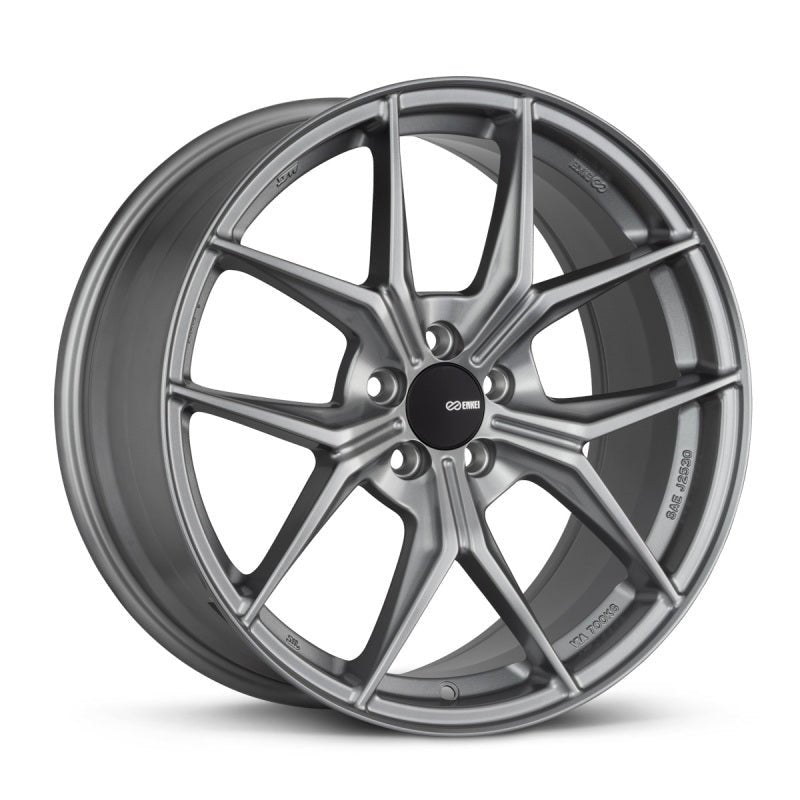 Enkei TSR - X 18x8 45mm Offset 5x114.3 BP 72.6 Hub Bore Storm Gray Wheel - JDMuscleNon - Categorizedenk529-880-6545GR