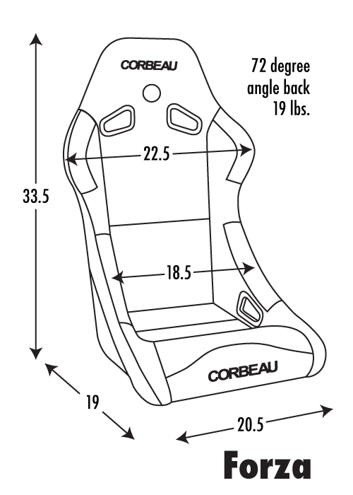 Corbeau Forza Racing Seat - Universal