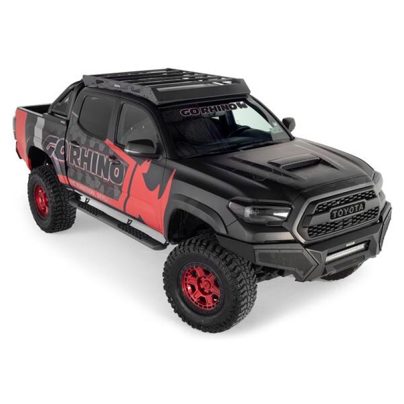 Go Rhino Ceros Low Profile Roof Rack Textured Black Toyota Tacoma 2016 - 2020 | 5933000T - JDMuscleRoof Racksgor5933000T