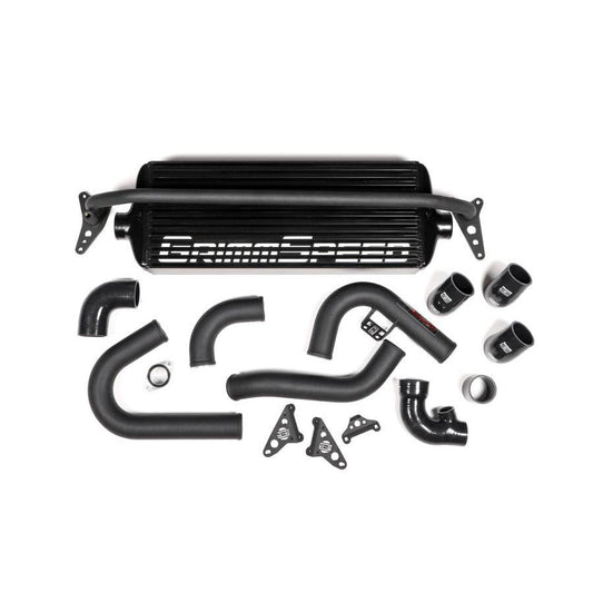 GrimmSpeed Front Mount Intercooler Kit Black Core w/ Black Piping - Subaru WRX 2015 - 2020-090256-Intercoolers-GrimmSpeed-JDMuscle