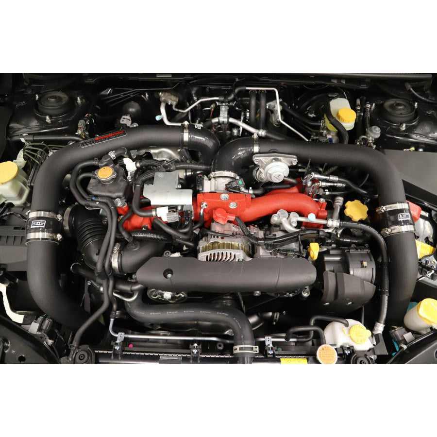 Grimmspeed 15-21 STI Front Mount Intercooler Kit Silver Core w/ Black Piping | 090237