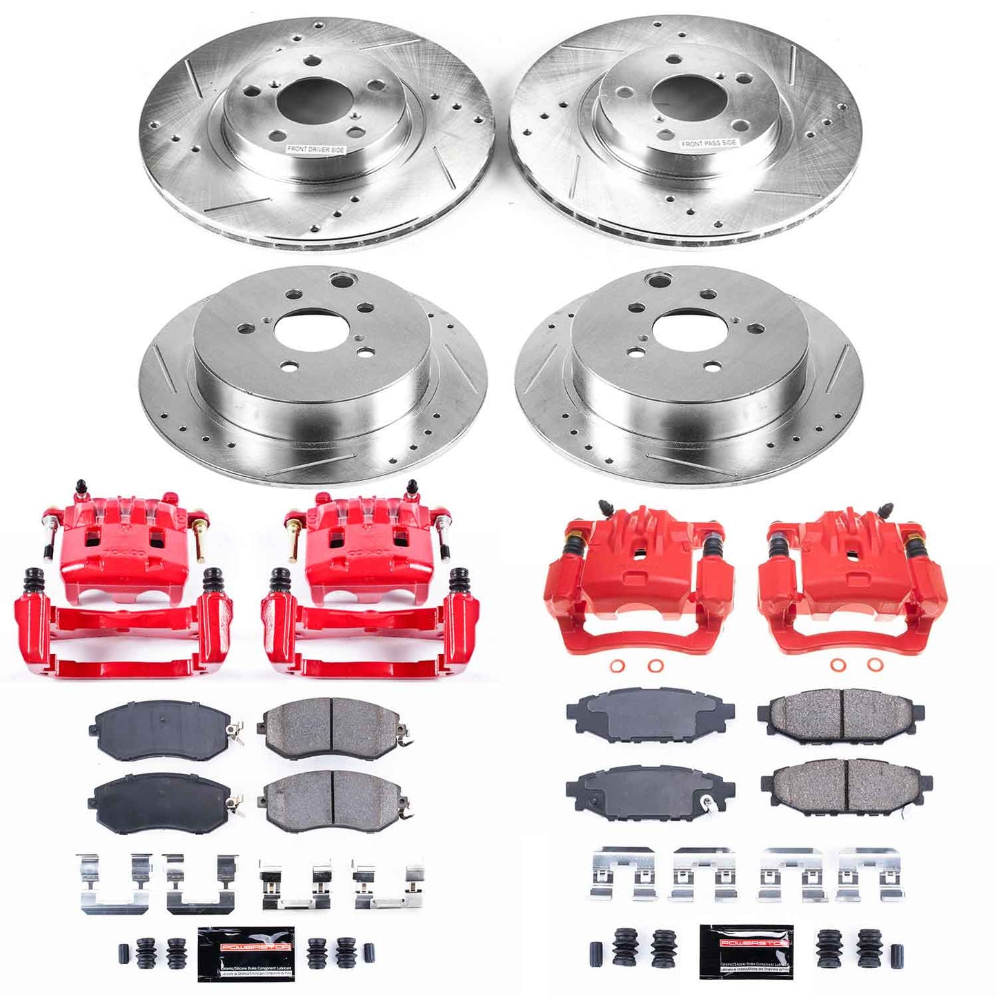 Power Stop Front & Rear Z23 Evolution Sport Brake Kit w/ Calipers Subaru Impreza 2012-2016 | KC6113