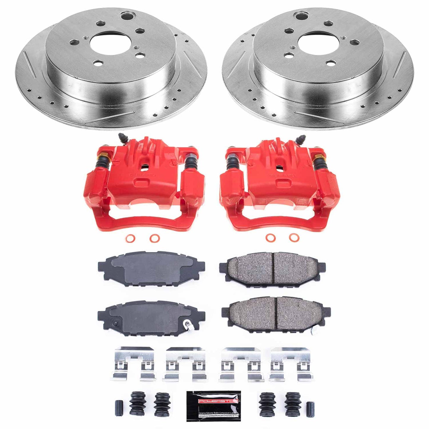 Power Stop Rear Z23 Evolution Sport Brake Kit w/ Calipers Subaru Crosstrek 2016-2019 / Forester 2014-2018 / Impreza 2012-2019 / XV Crosstrek 2013-2015 | KC6107