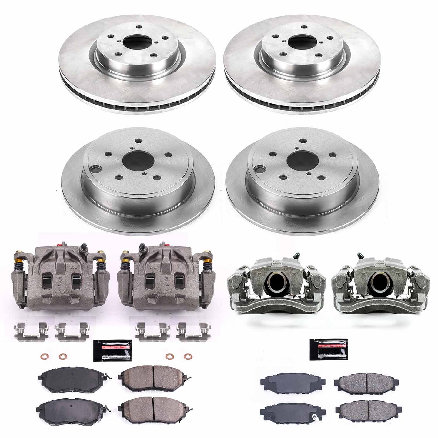 Power Stop Front & Rear Autospecialty Brake Kit w/Calipers WRX 15-2019 | KCOE6932