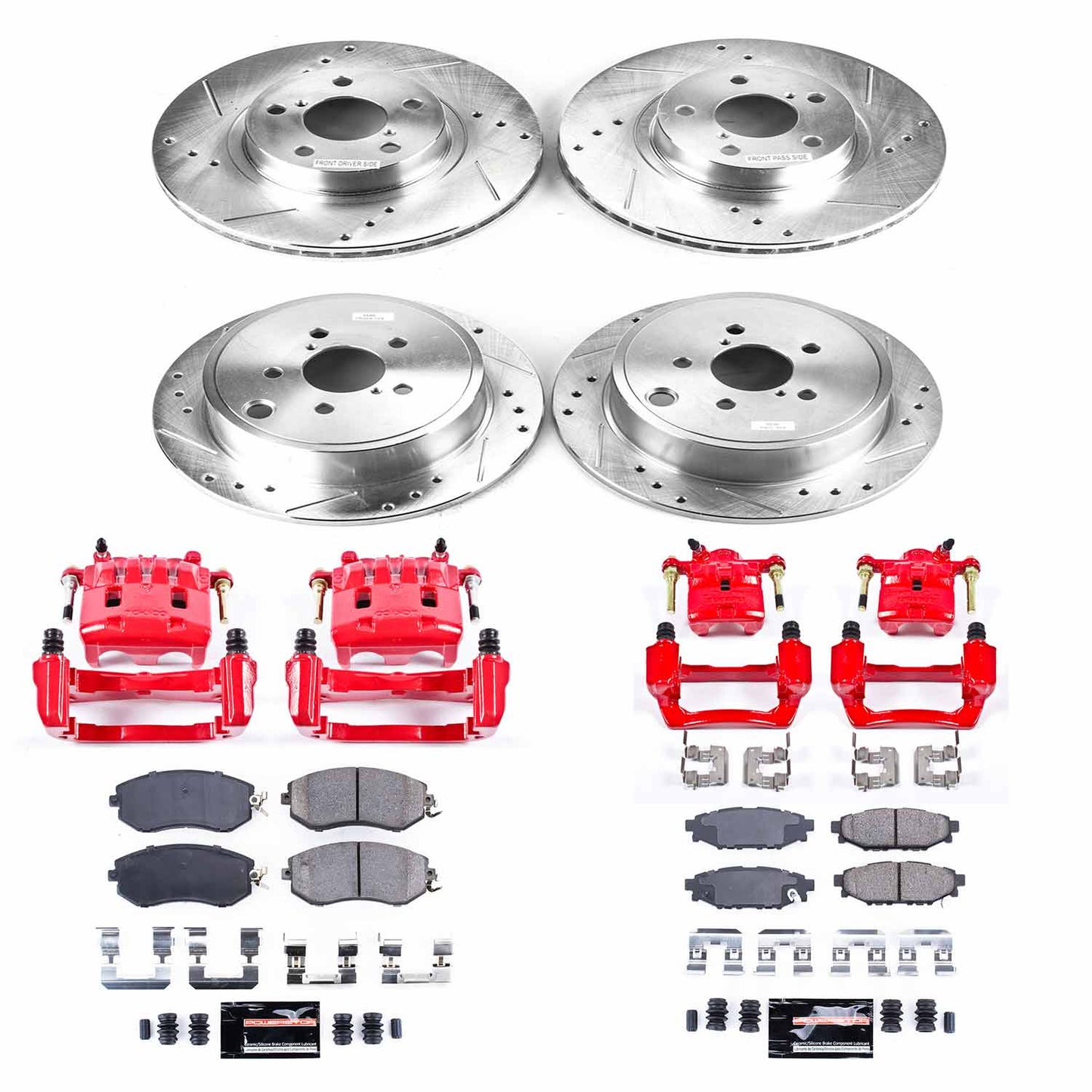 Power Stop Front & Rear Z23 Evolution Sport Brake Kit with Calipers Subaru Impreza 2011 | KC6112