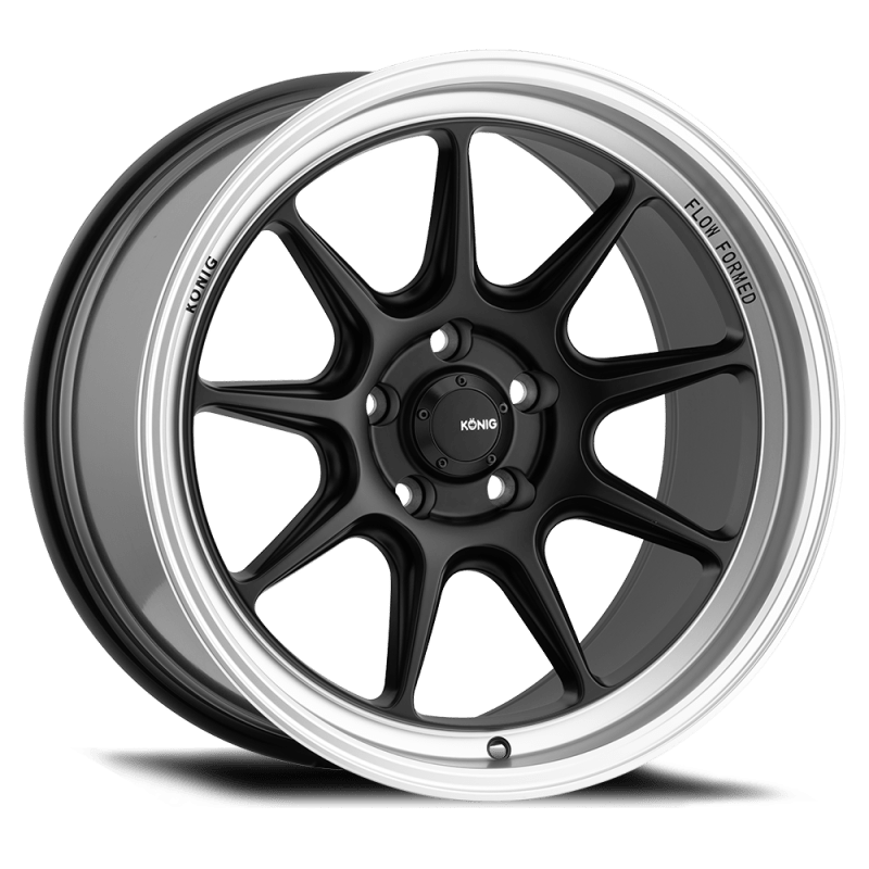 Konig Countergram 18x10.5B 5x114.3 ET20 Matte Black / Matte Machined Lip - JDMuscleNon-CategorizedkngCT08514205