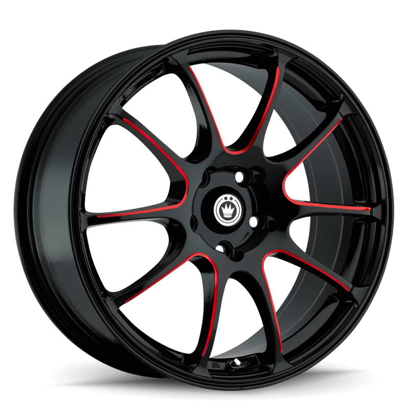 Konig Illusion 18x8 5x114.3 ET45 Black/Ball Cut Red - JDMuscleNon-CategorizedkngIL8851445R