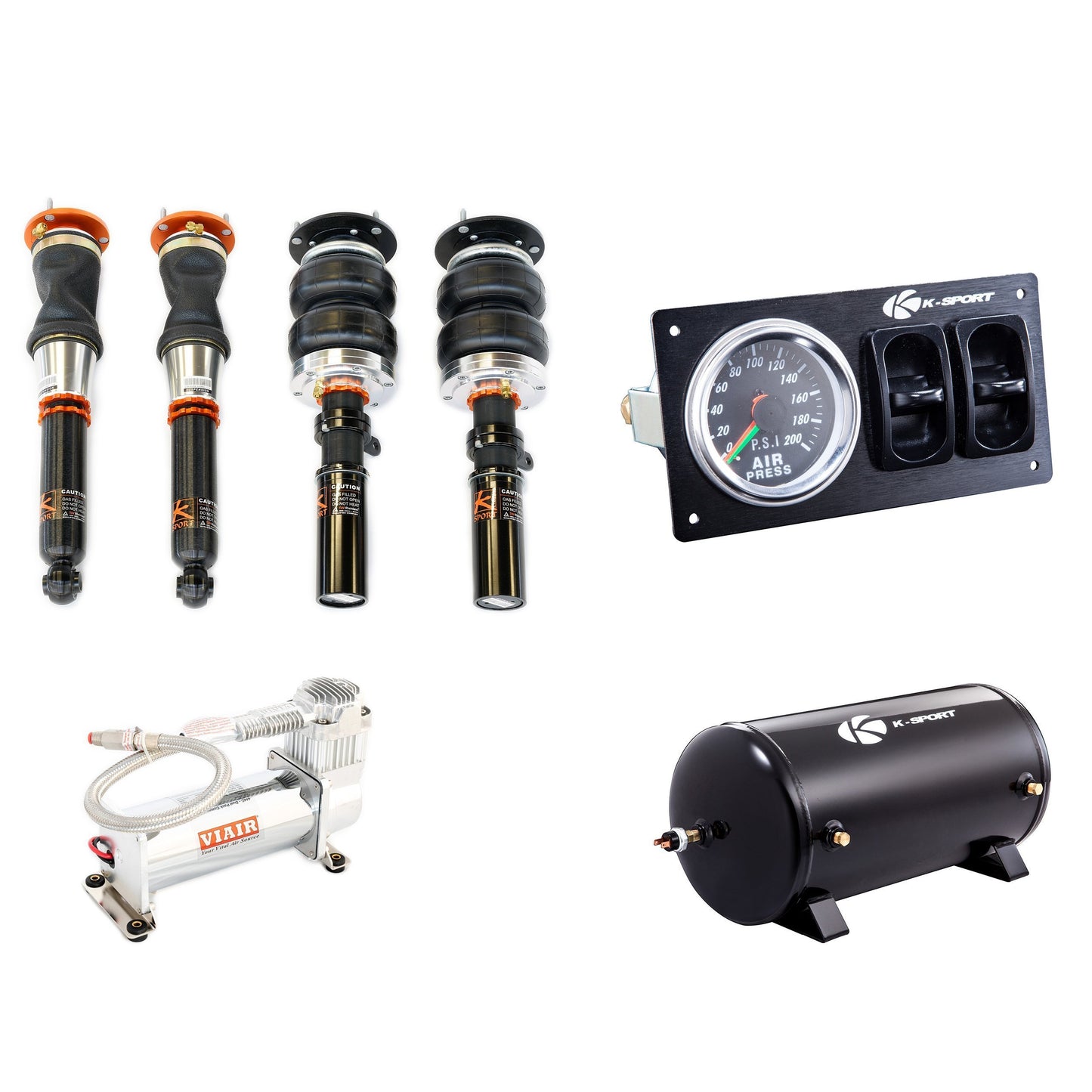 KSport Airtech Basic Air Suspension System | 2008-2015 Mitsubishi Evo X | CMT250-ABA
