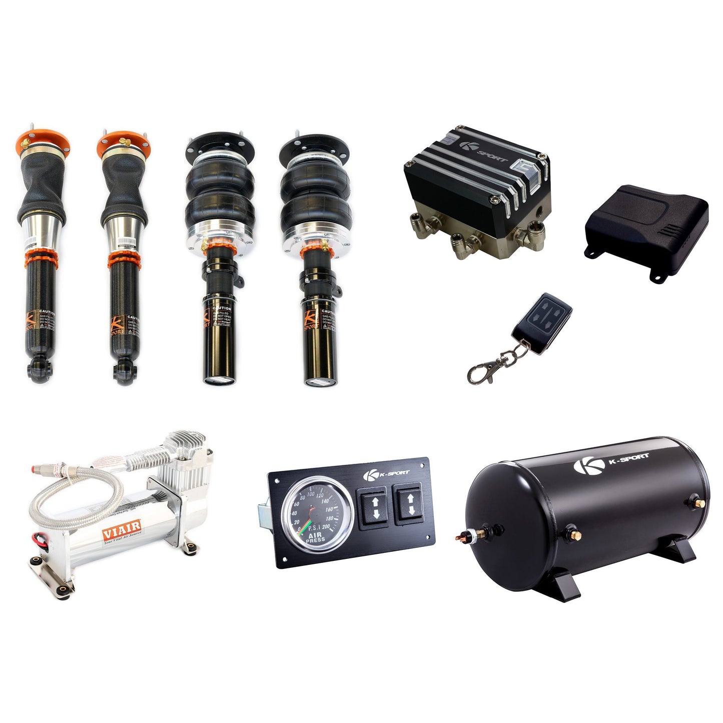 KSport Airtech Deluxe Air Suspension System | 2008-2015 Mitsubishi Evo X | CMT250-ADX