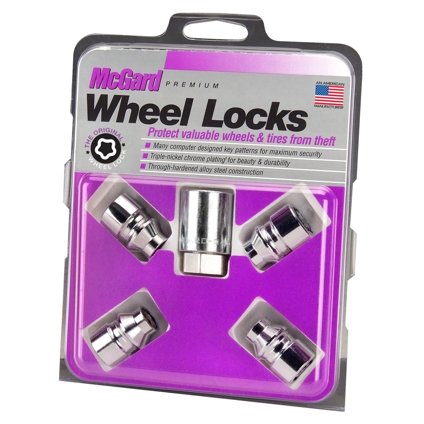 McGard Cone Seat Exposed Style Wheel Locks / Chrome | 24022