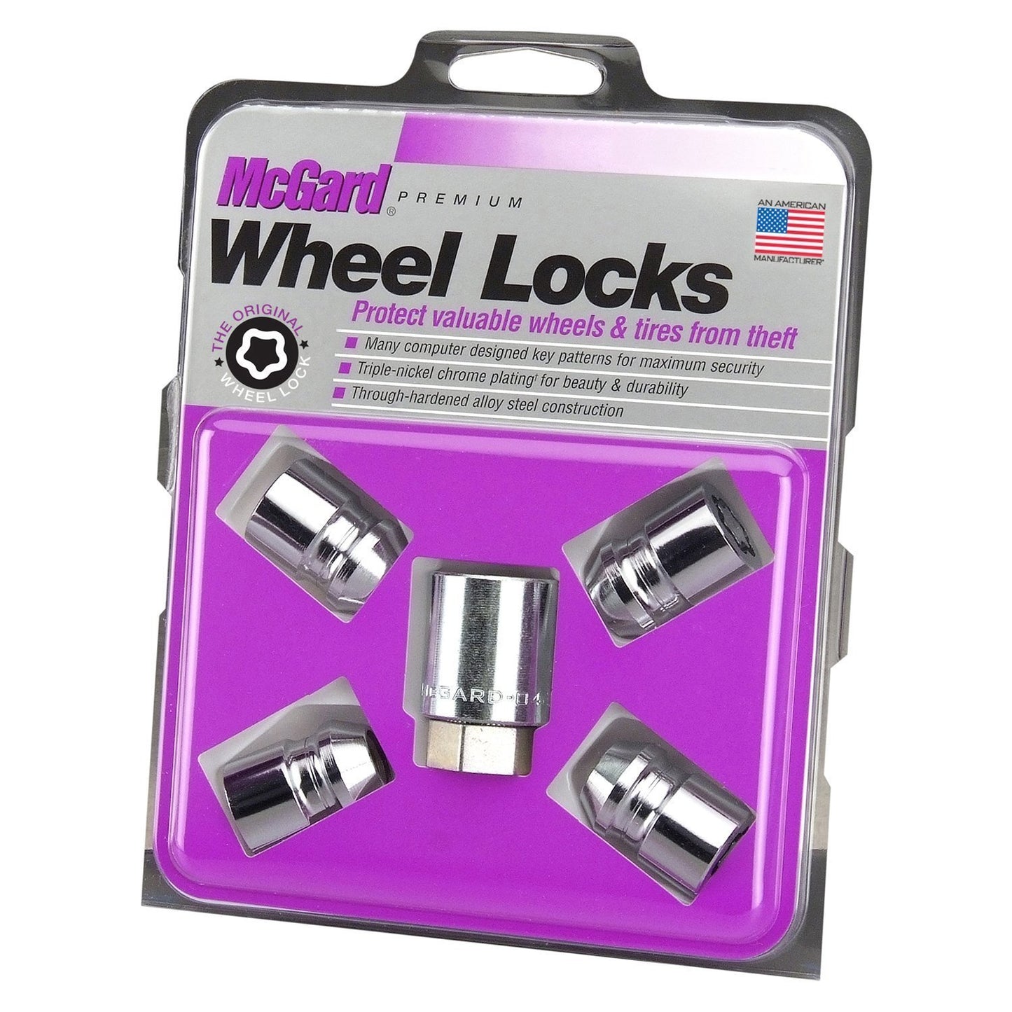 McGard Cone Seat Exposed Style Wheel Locks / Chrome | 24194