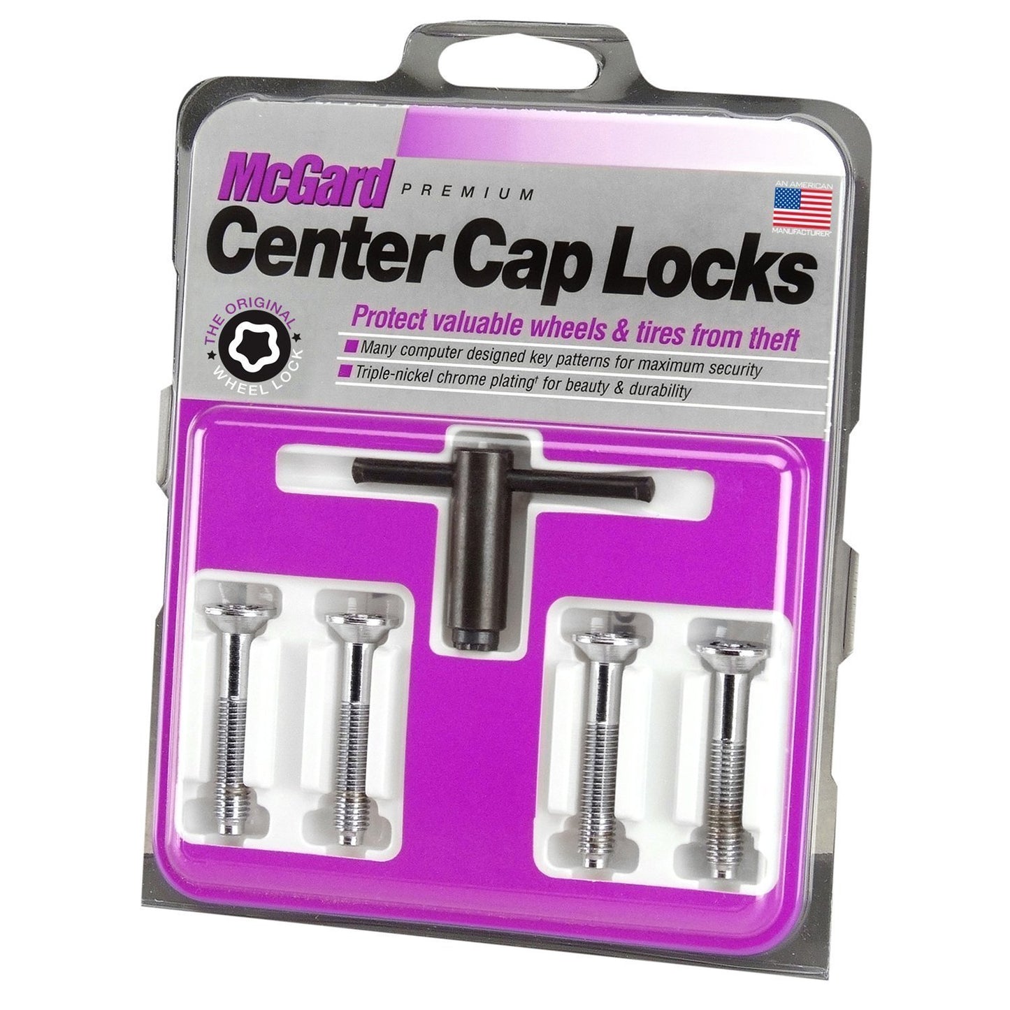 McGard Cone Seat Style Center Cap Locks / Chrome | 77784