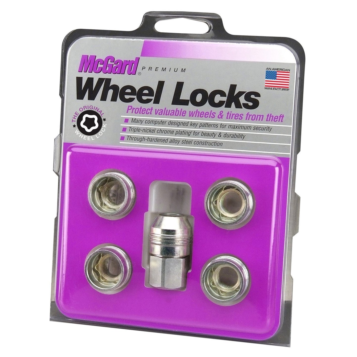 McGard Cone Seat Under Hub Cap Style Wheel Locks / 5 Lock Set | 24519