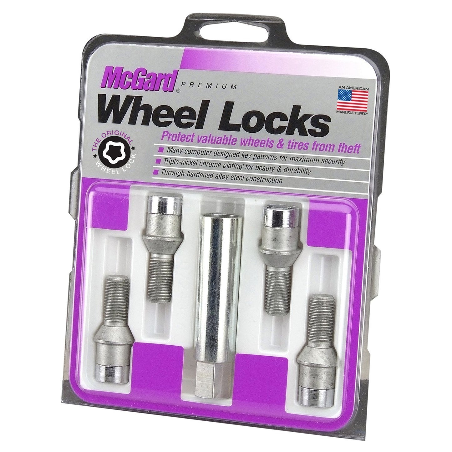 McGard Tuner Style Cone Seat Wheel Lock Bolts / Chrome | 27200