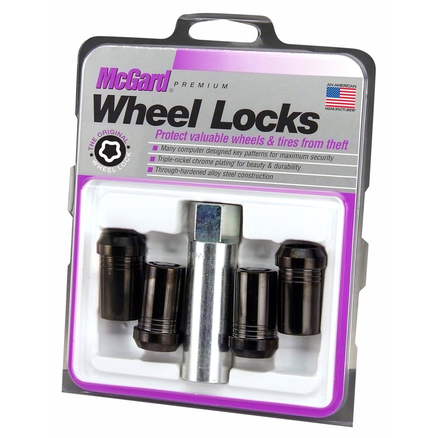 McGard Tuner Style Cone Seat Wheel Locks / Black | 25112