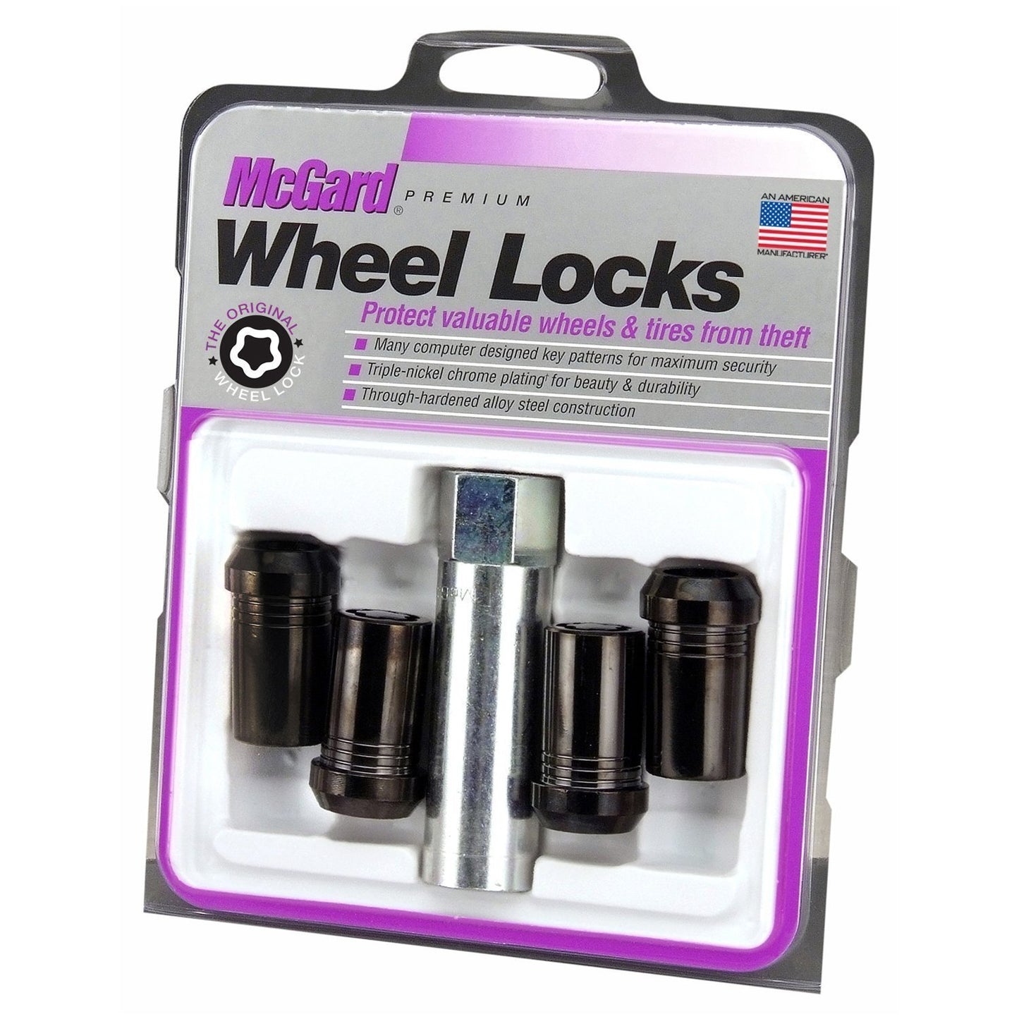 McGard Tuner Style Cone Seat Wheel Locks / Black | 25116