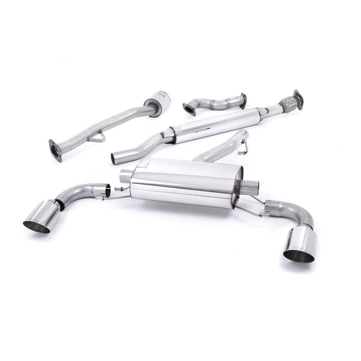 Milltek Primary Cat Back Exhaust 2.5in Polished Tips Scion FR-S 2013-2016 / Subaru BRZ 2013-2019 / Toyota FT-86 2017-2019