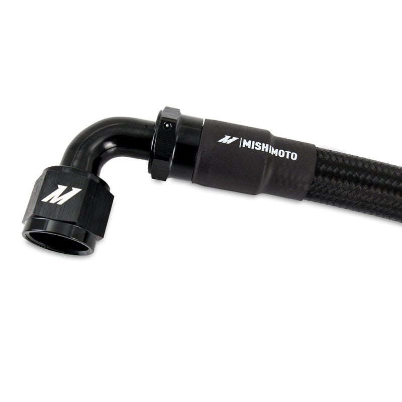 Mishimoto 3Ft Stainless Steel Braided Hose w/ 10AN Straight/90 Fittings Black Universal | MMSBH-10-3BK - JDMuscleRadiator HosesmisMMSBH-10-3BK