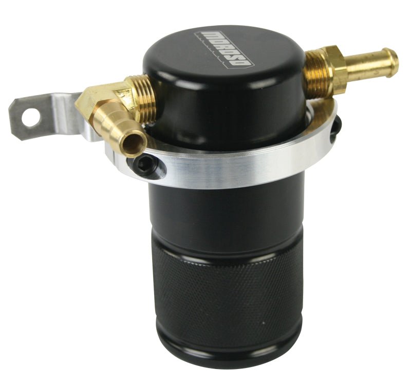 Moroso Air Oil Separator Catch Can Small Body Billet Aluminum Black Finish Mazda Miata 1990 - 2005 | 85601 - JDMuscleAir Oil Separatorsmor85601