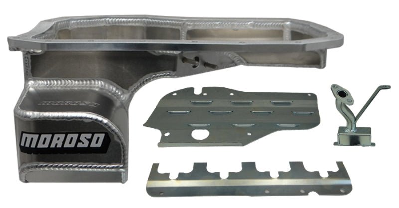Moroso Road Race Baffled Wet Sump 6.5qt Alum Oil Pan w/Lower Intercooler Pipe Mitsubishi Evo 7/8/9 2001 - 2007 | 20967 - JDMuscleOil Pansmor20967