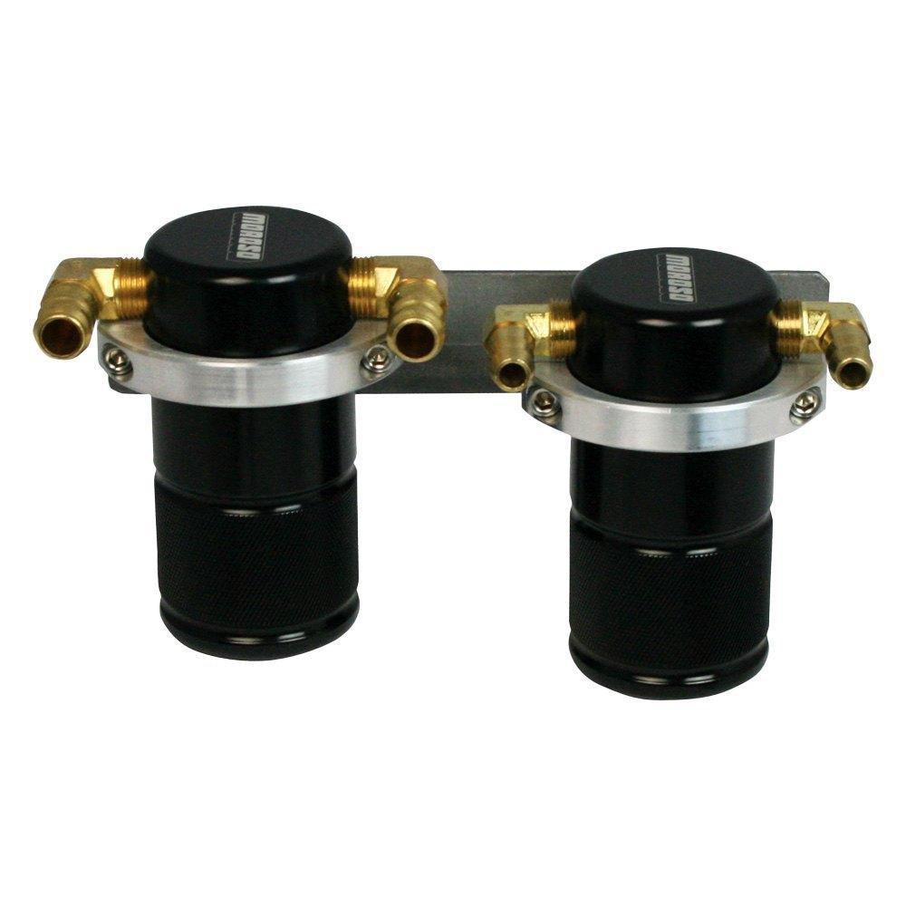 Moroso Small Body Air Oil Separator Black Subaru STI 2004-2007 / WRX 2006-2007 w/FMIC