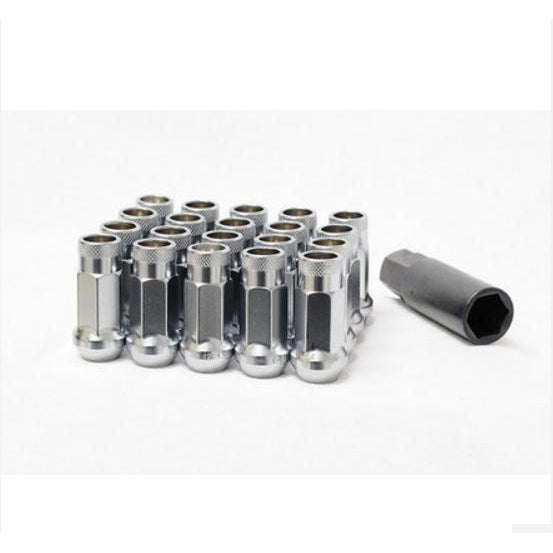 Muteki SR48 Open-Ended Lug Nuts 12x1.25mm - Universal (32905U)-wm32905S-32905S-Lug Nuts-Muteki-Silver-JDMuscle
