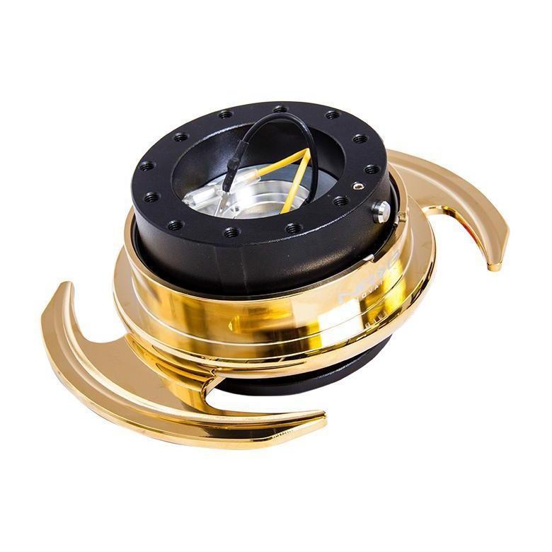 NRG 3.0 Quick Release | Black Body w/ Chrome Gold Ring - Universal | SRK-650BK-C/GD