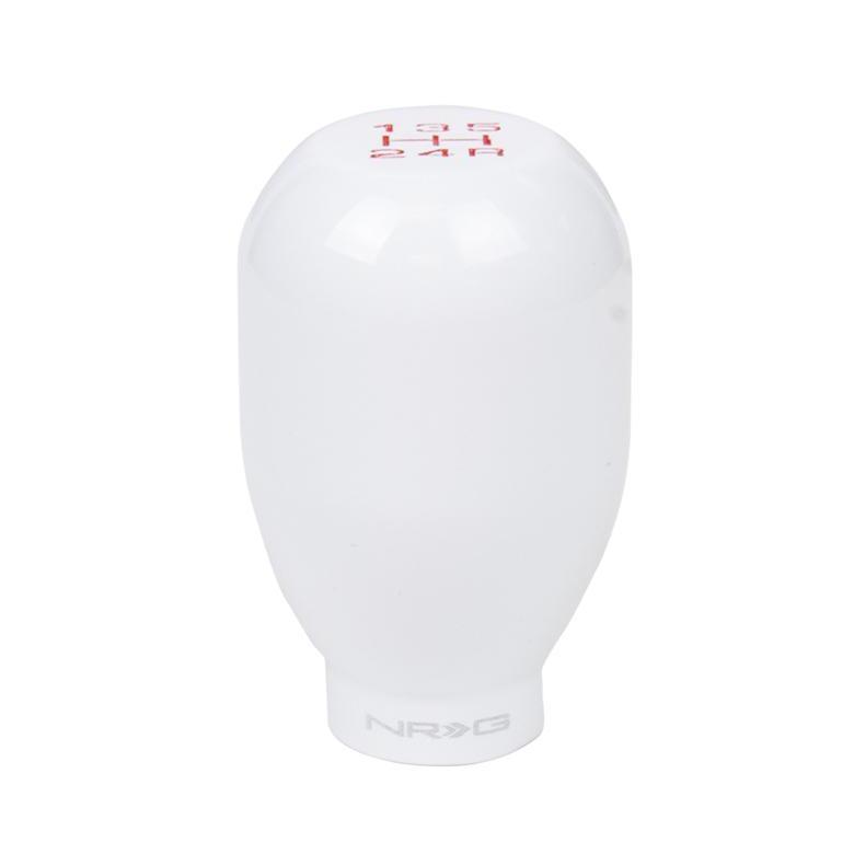 NRG 42mm 5 Speed White Heavy Type R Style Shift Knob - Universal
