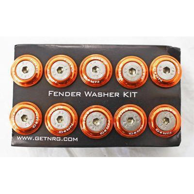 NRG Fender Washer Kit FW-100 Orange - Universal | FW-100OR