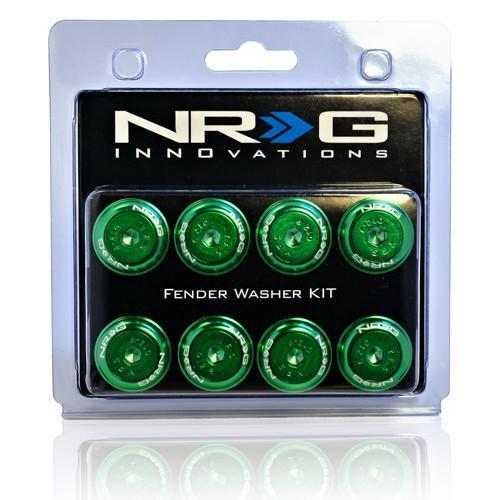 NRG Fender Washer Kit FW-800 Green 8mm - Universal | FW-800GN