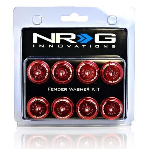 NRG Fender Washer Kit FW-800 Red 8mm - Universal | FW-800RD
