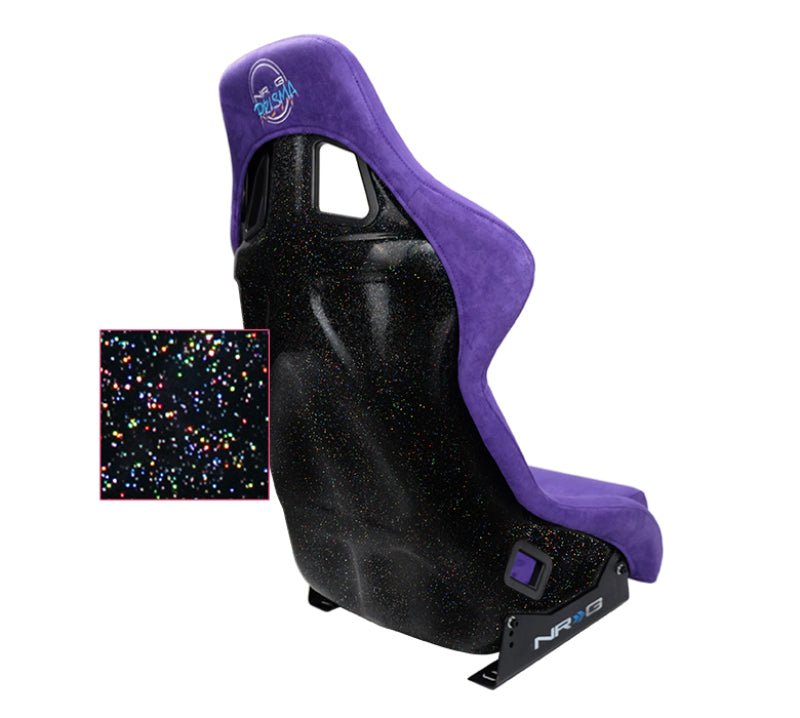 NRG FRP Bucket Seat PRISMA Edition W/ pearlized Back Purple Alcantara - Large | FRP-302PP-PRISMA - JDMuscleSeatsnrgFRP-302PP-PRISMA