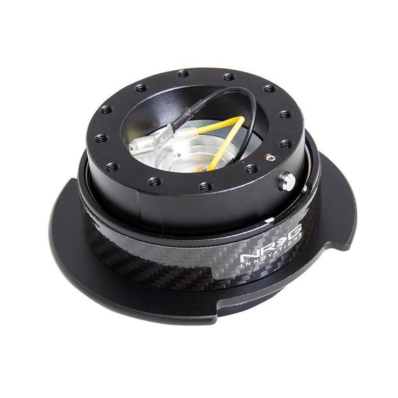 NRG Quick Release Kit Gen 2.5 Black w/ Carbon Fiber Ring - Universal | SRK-250CF