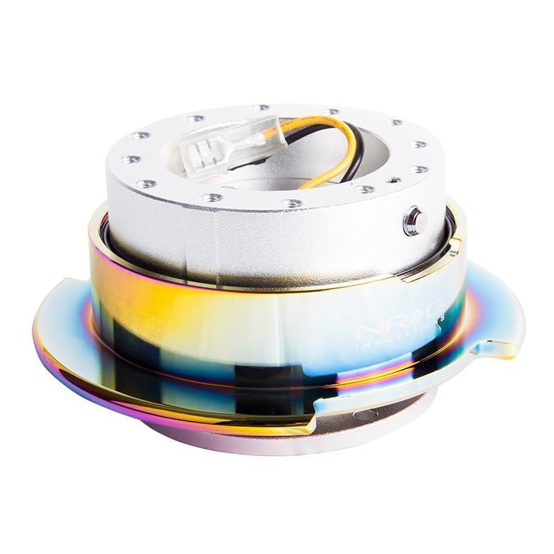 NRG Quick Release Kit Gen 2.5 Silver w/ Neochrome Ring - Universal | SRK-250SL/MC