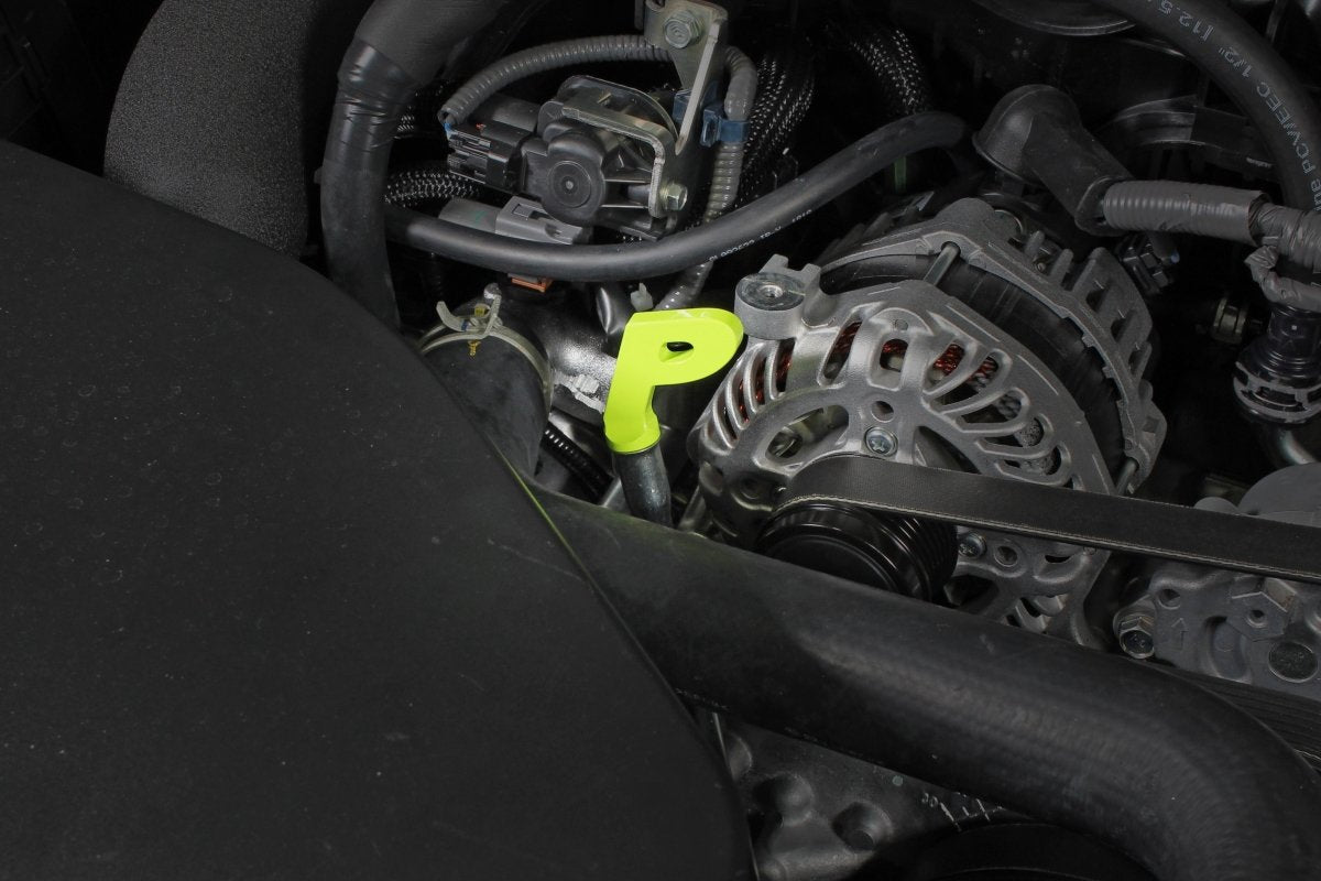 Perrin Aluminum 15 - 25 WRX "P" Style Dip Stick Handle Neon Yellow Finish FA20 / FA24 | PSP - ENG - 720NY - JDMuscleDipsticksperPSP-ENG-720NY