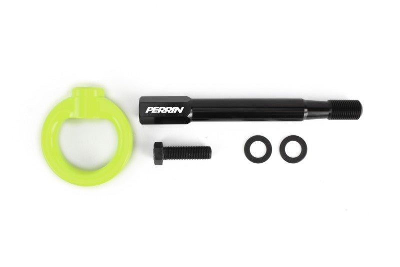 PERRIN Tow Hook Kit Rear Neon Yellow WRX 2008-2014 / STI Sedan 2008-2014 | PSP-BDY-251NY - JDMuscleTow HooksperPSP-BDY-251NY