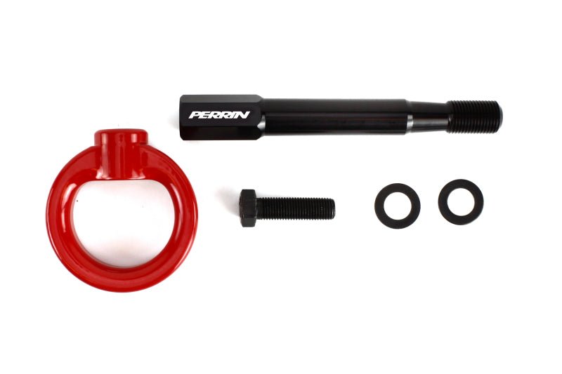 PERRIN Tow Hook Kit Rear Red WRX 2008-2014 / STI Hatchback 2008-2014 | PSP-BDY-250RD - JDMuscleTow HooksperPSP-BDY-250RD